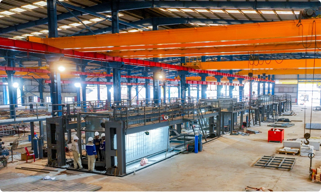 Dây chuyền Hàn, gá Container của TaiyoEnergy Dây chuyền Hàn, gá Container của TaiyoEnergy