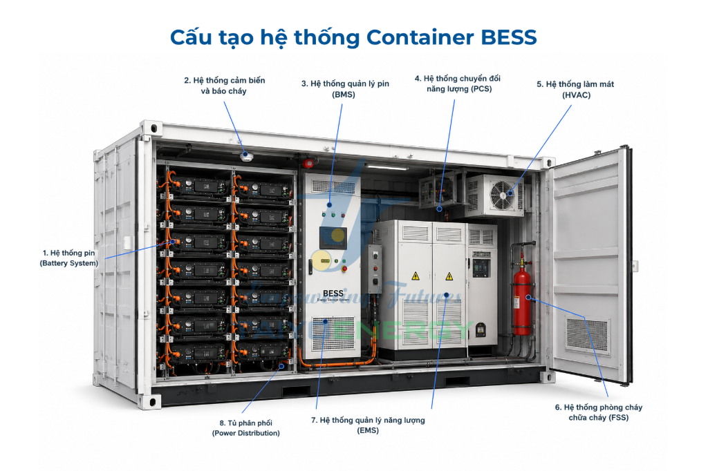 Cấu tạo container BESS Cấu tạo container BESS
