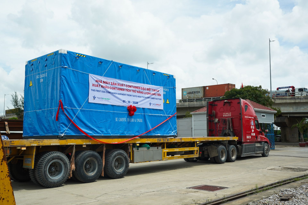 Container BESS do TaiyoEnergy sản xuất và vận chuyển Container BESS do TaiyoEnergy sản xuất và vận chuyển